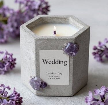 Cajas blancas personalizadas para recuerdos de boda, con cintas transparentes y etiquetas