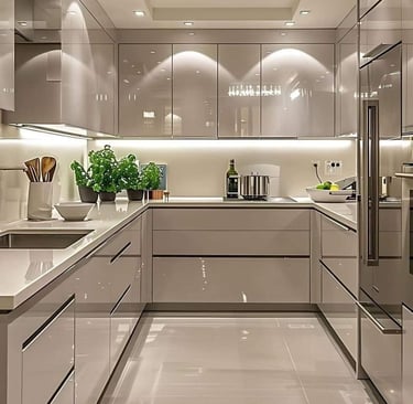 a kitchen with a large kitchen with a large kitchen