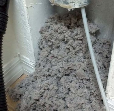 Dryer vent lint removal from clogged pipe in Babcock Ranch