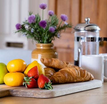 Start of the Day with Breakfast in the Kitchen