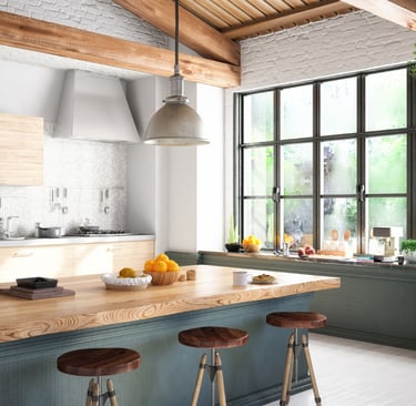 Quiet Moment in a French Mediterranean Kitchen