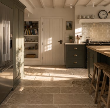 Patina Limestone Kitchen Floor