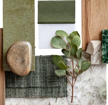 Linen, wood and stone meeting at a seat in a French Mediterranean living room.