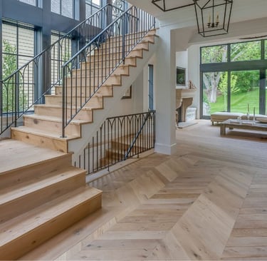 Stair landing left intentionally empty