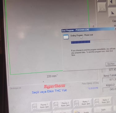 Hypertherm microedge , EDGEPRO cnc arızası, 116 hatası, cnc haberleşme hatası, hypertherm cnc plazma
