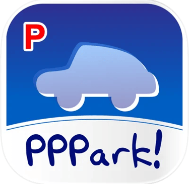 a parking lot with a car parked in front of it