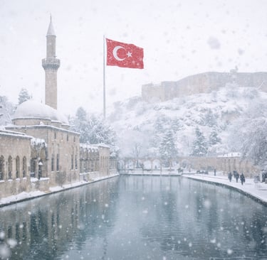 Şanlıurfa Karlı balıklıgöl manzarası