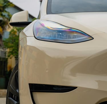 Tesla wrap service in Glendale CA by Elegant Auto Studio