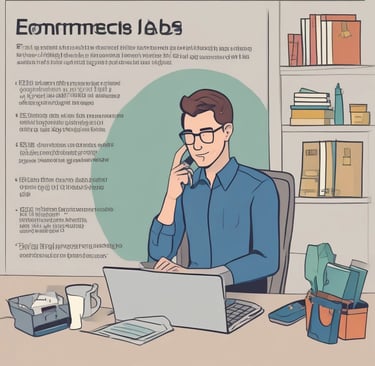 Modern downtown office building with glass facade under a clear sky.