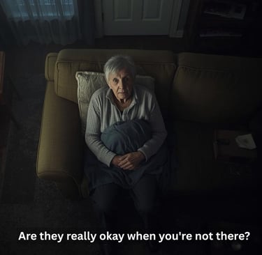 Elderly parent living alone while family is concerned about their safety