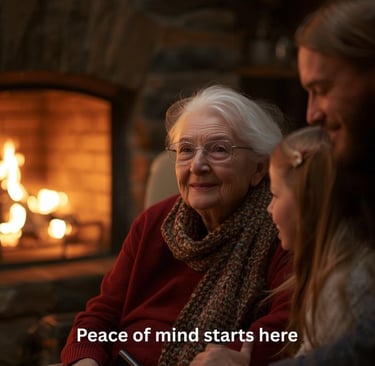 Family feeling peace of mind from daily check-in calls for seniors