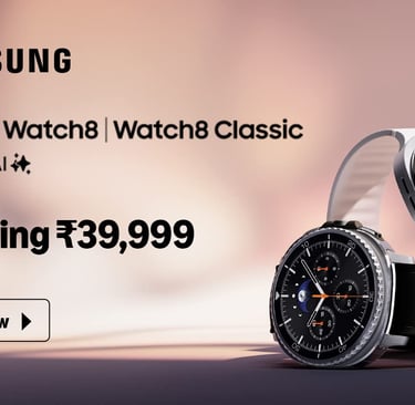 Samsung Galaxy Watch8 and Watch8 Classic with Galaxy AI features starting at 39,999.
