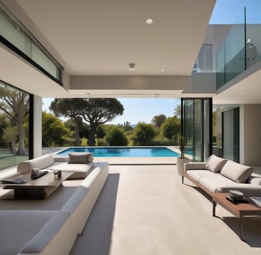 Spacious terrace with panoramic city views.