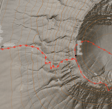 5k spitfire Ultra trail challenge map, caltopo North Mena Butte Idaho
