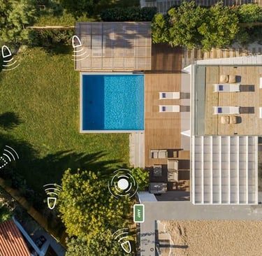 outdoor audio speaker layout plan