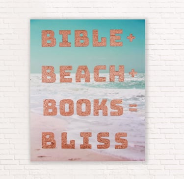 Christian mixed media 16x20 ocean canvas