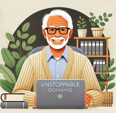 Old Man with tools using notebook computer