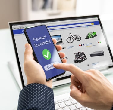 immagine di un ecommerce online moderno, user friendly per gli utenti