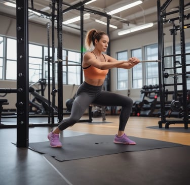 woman exercising in gym