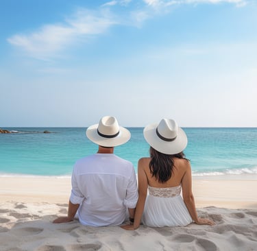couple on lakshadweep beach