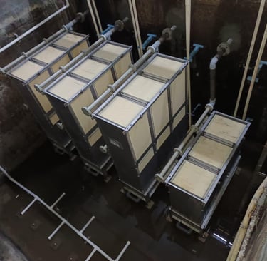 Sewage water treatment plant setup