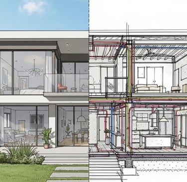 Compatibilização de projetos entre arquitetura, estrutura e instalações
