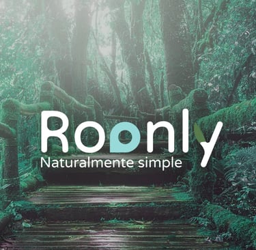Logo y diseño de identidad para Roonly: "Naturalmente simple"