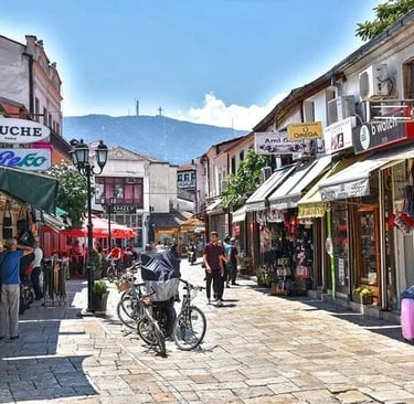 Blick auf die Stadt Prishtina, Hauptstadt des Kosovo.