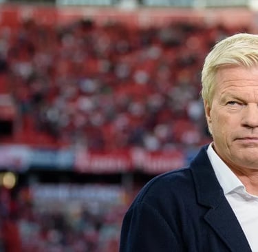 Oliver Kahn mit intensivem, fokussiertem Blick.