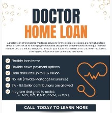 a doctor's flyer for a home loan