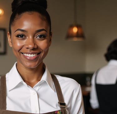 Tipping a friendly server in a Dominican Republic restaurant
