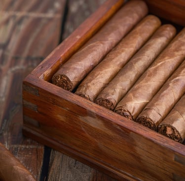 a box of cigars with dominican cigars in it
