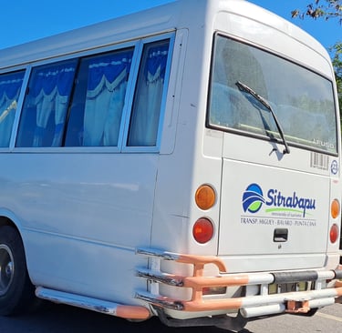 Sitrabapu public transportation bus in Dominican Republic between Higüey, Bávaro and Punta Cana