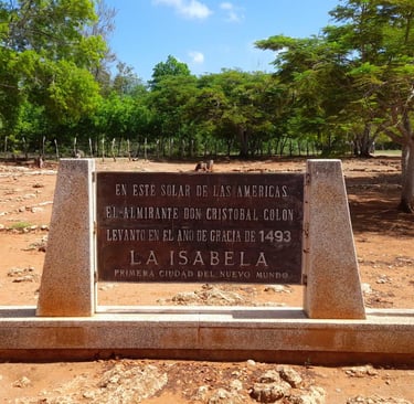 Historic monument at La Isabela, first city of the New World, Dominican Republic