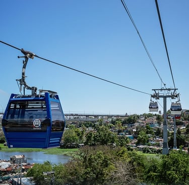 Teleférico public transportation cable car in Santo Domingo Dominican Republic