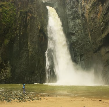 Salto de Jimenoa waterfall in Jarabacoa Dominican Republic, a top eco-tourism attraction for nature lovers