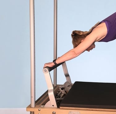 Upstretch variation in Pilates