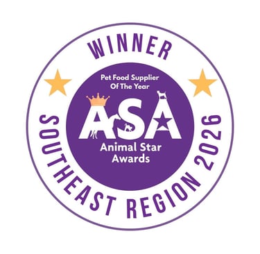 Best Pet Food Supplier 2026 Winner badge for Kitty's Rawr Store