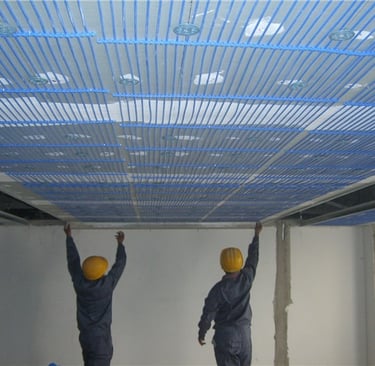 capillary tube mats ceiling concrete install