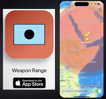 A map with the range of Houthi's Palestine-2 ballistic missile has range to hit Kenya y Cairo