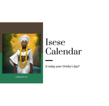 August 2024 - Isese Calendar - is today your orisha's day