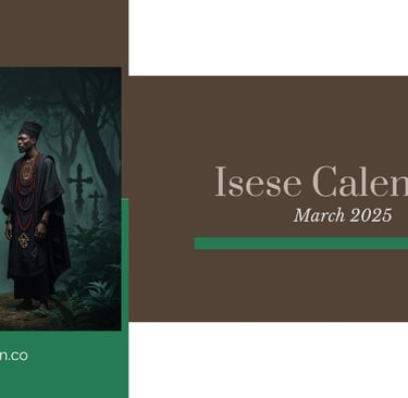 isese calendar march 2025 orishas