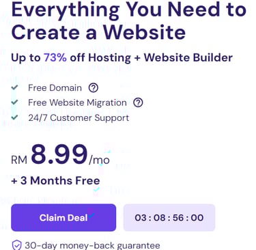 Hostinger: Web Hosting Malaysia Terbaik & Pantas Tetapi Murah