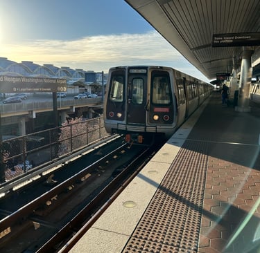 A Washington Metro subway train