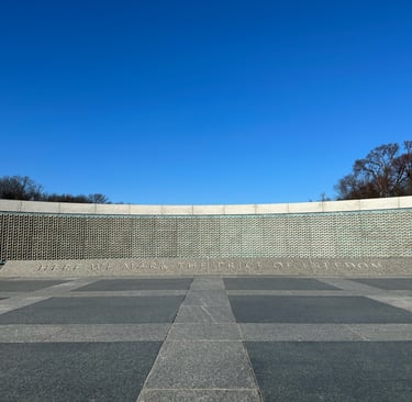 The freedom wall in Washington DC