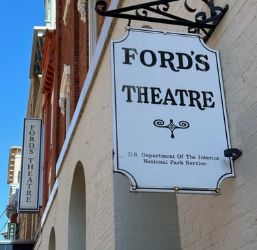 A sign saying Ford theater