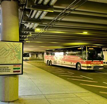 Boston Logan airport terminal b bus station