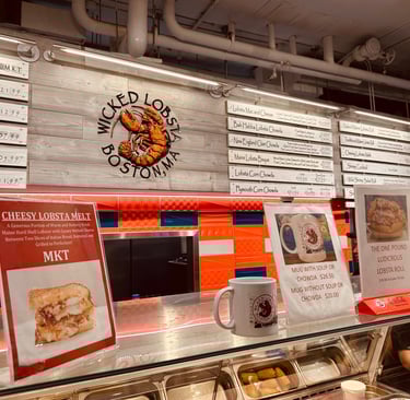 the wicked lobster inside Quincy market
