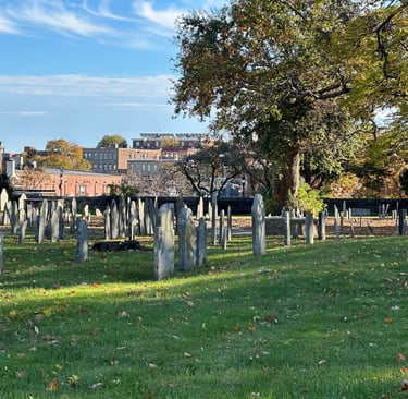 Old burying point cemetery in Salem