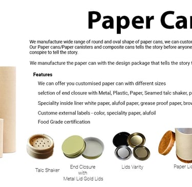 a variety of paper cans